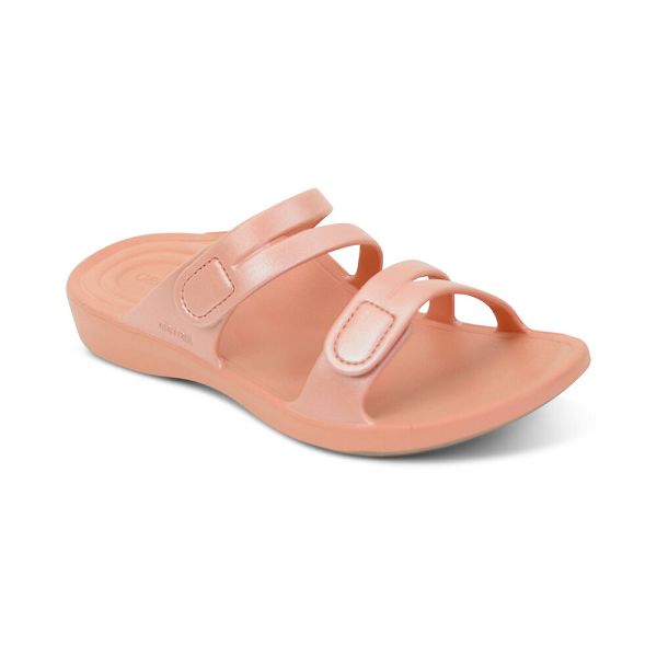 Aetrex Women's Janey Sport Water-Friendly Sandals - Pink | USA EP9N6C7